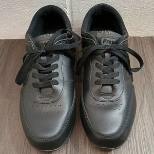 Propet Lifewalker Black Leather Lace Up Comfort Walking Shoes Women's Size 7.5